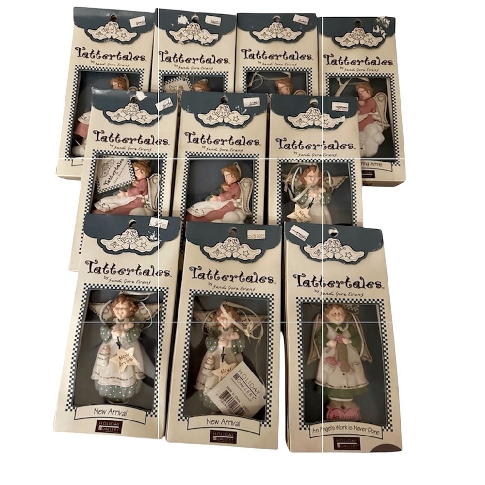 Tattertales Ornaments Sandi Gore Evan, Orig Package Reseller Lot of 10